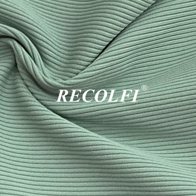 Eco Ribbed Activewear Knit Fabric Sustainable Workout Yoga Wear