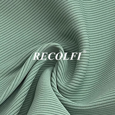 Eco Ribbed Activewear Knit Fabric Sustainable Workout Yoga Wear